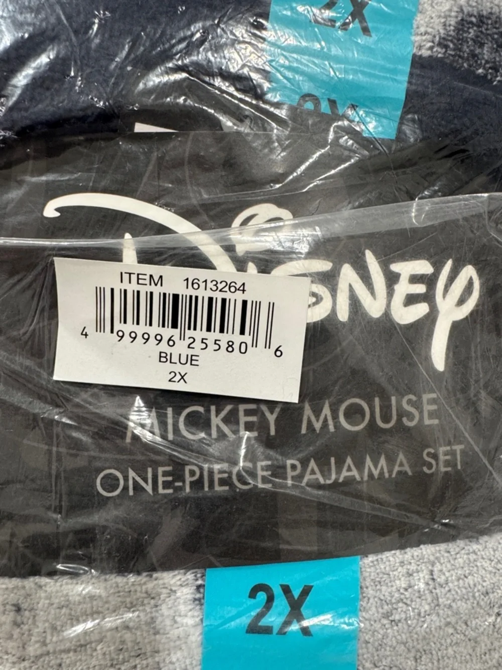 Disney Gray and Navy Mickey Mouse Plush Hooded Pajama Set - Picture 3 of 4